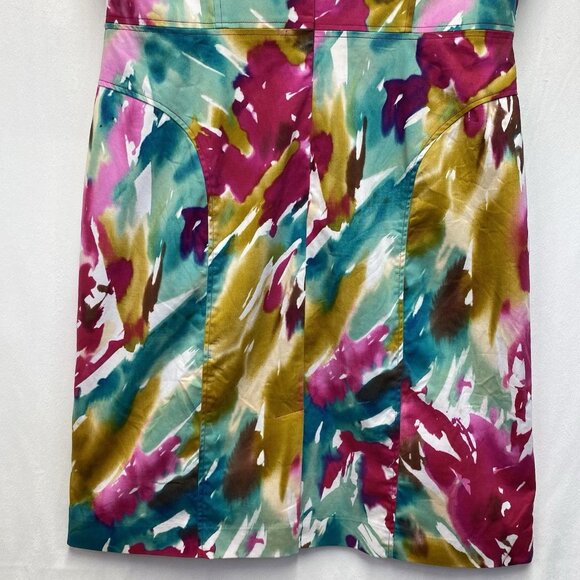 Adrianna Papell Cap Sleeve Square Neck Sheath Dress Women Size 16 Multicolor - Picture 13 of 15